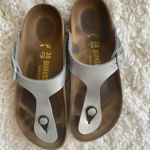 Birkenstock, silver, excellent condition